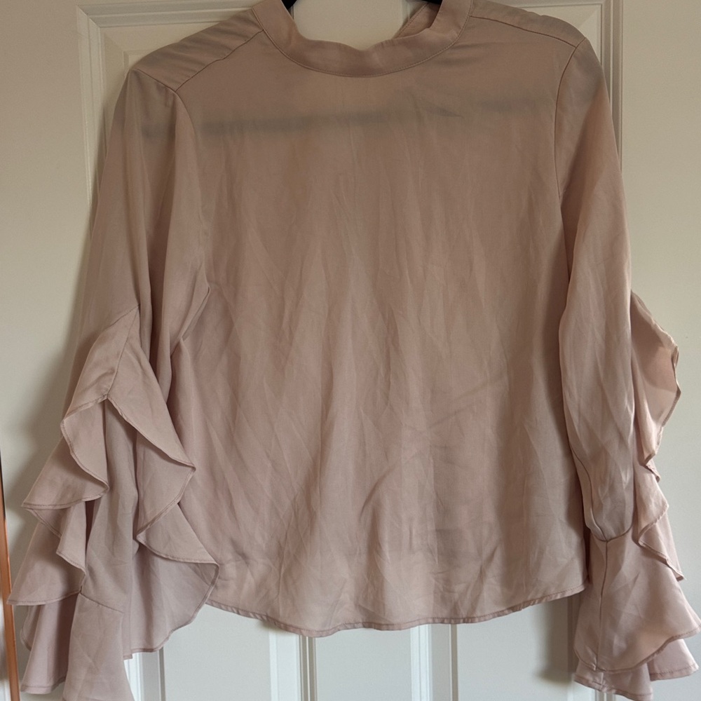 Elodie Ruffle Sleeve Top - Cream